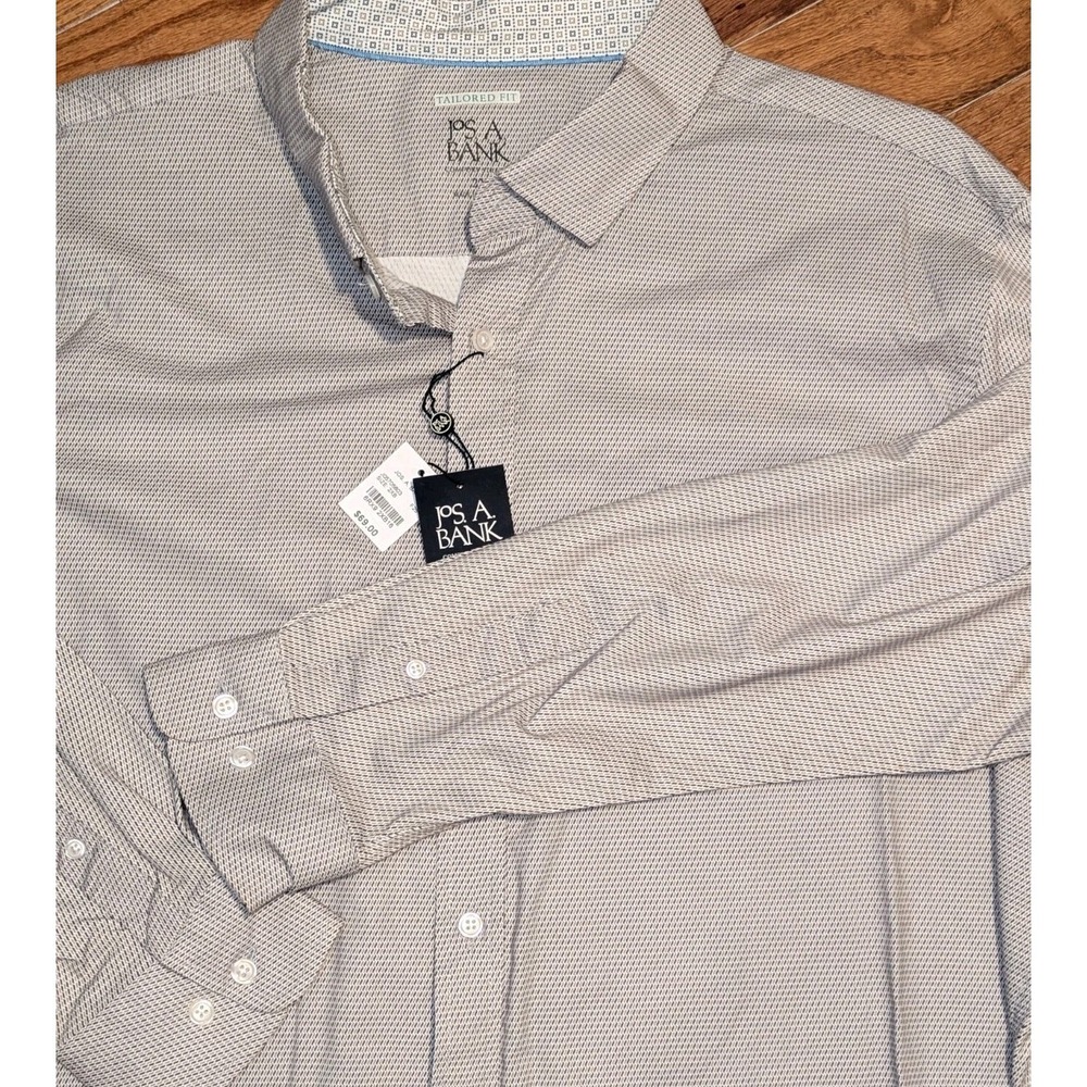 NWT Jos.‎ A. Bank Quiet Luxury Tailored Fit Button Up Officecore 2X Preppy